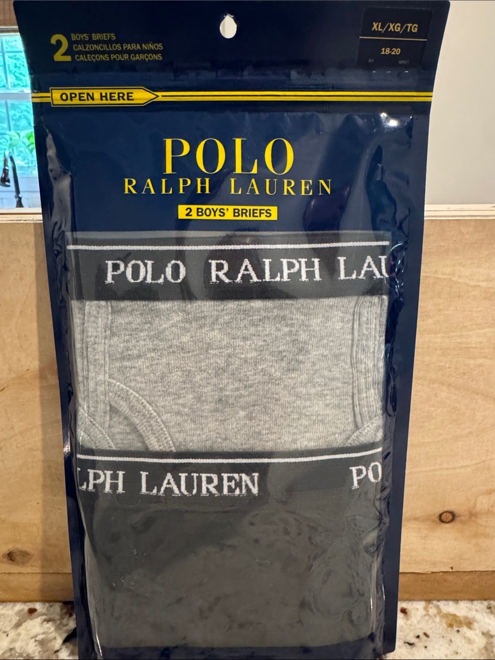 Polo by Ralph Lauren Boys' Briefs - Gray & Black (2-Pack)